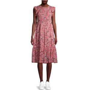 Time and True paisley smocked midi dress